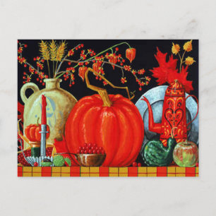 Autumn Festive Table Postcard