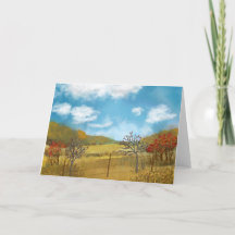 Autumn Field Folded Greeting Card