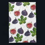 Autumn Figs Watercolor Painting Tea Towel<br><div class="desc">Decorate your kitchen with this fun figs dish towel. Makes a great housewarming or wedding gift! You can always add your own text. Let me know if you'd like something custom made. If you buy it, thank you! Be sure to share a pic on Instagram of it in action and...</div>
