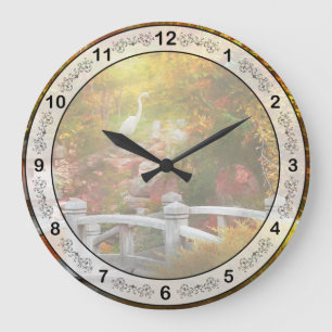 Autumn - Finding inner peace Large Clock