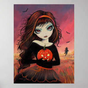 Autumn Fire Halloween Poster Print