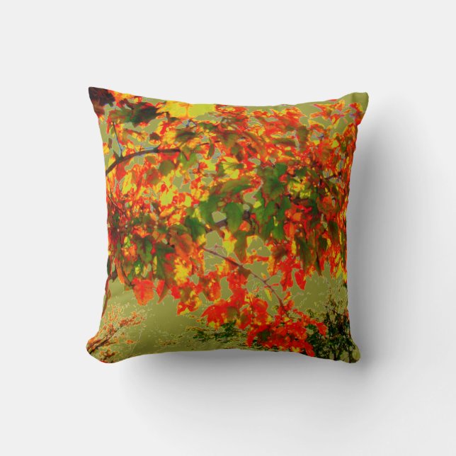 'Autumn Fire' Throw Pillow (Front)