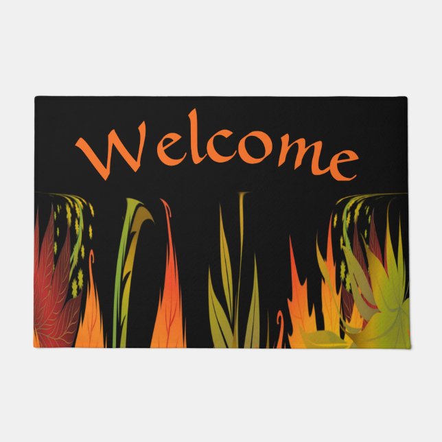 Autumn Fire Welcome Doormat (Front)