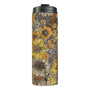 Autumn Flora & Fauna: 70s Retro Thermal Tumbler