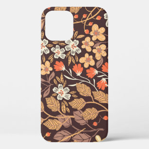 Autumn Flora: Vintage Seamless Pattern iPhone 12 Case
