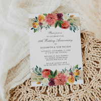 Autumn Floral 50th Wedding Anniversary