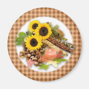Autumn Floral Arangement Magnet