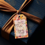 Autumn Floral Bridal Shower Favour Gift Tags<br><div class="desc">A collage of elegant watercolor autumn flowers and fall greenery accent these party favour gift tags with your personalised thank you in chic lettering - perfect for bridal showers,  birthdays or any special occasion. MATCHING items in our store.</div>