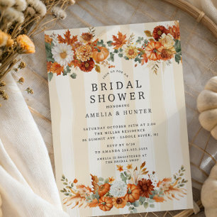 Autumn Floral Bridal Shower Invitation