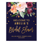 Autumn Floral Bridal Shower Welcome
