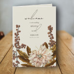 Autumn Floral Earthy Tones Watercolor Fall Wedding Programme<br><div class="desc">An elegant earthy tones fall watercolor calligraphy signature script wedding design. A rustic autumn design that uses copper shades and botanical florals along with vintage script calligraphy typography. A classy earthy toned brown, beige autumn fall calligraphy signature design ideal for all types of weddings. A classic seasonal wedding order of...</div>