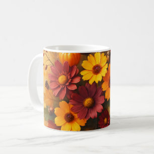 Autumn Floral Fusion Coffee Mug