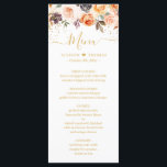 Autumn Floral Gold Glitters Fall Wedding Menu<br><div class="desc">Autumn Floral Gold Glitters Fall Wedding Menu Menu Card. For further customisation,  please click the "customise further" link and use our design tool to modify this template. If you need help or matching items,  please contact me.</div>