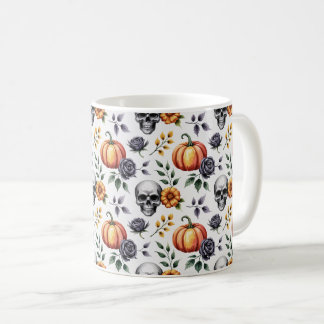 Autumn Floral Halloween Coffee Mug