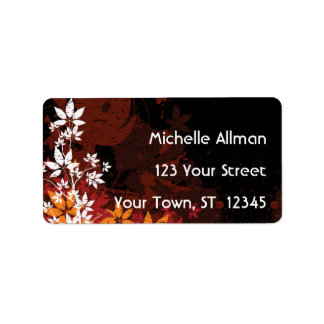 Autumn Floral Label