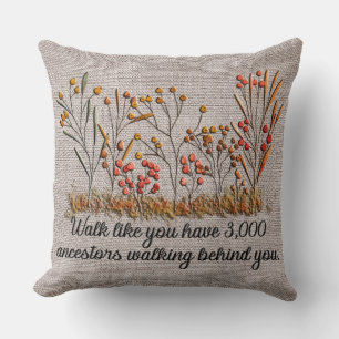 Autumn Floral Motivational Quote Cushion