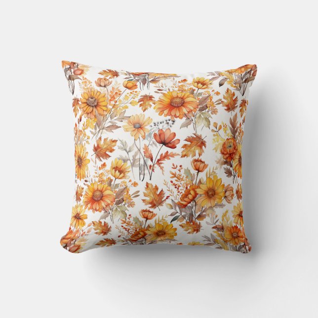 Autumn Floral Pattern B01 Cushion (Front)