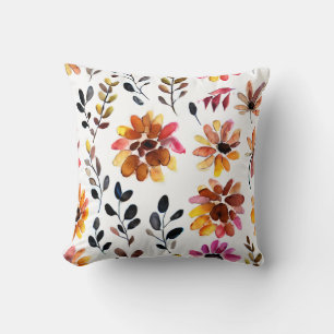 Autumn Floral Pattern Cushion