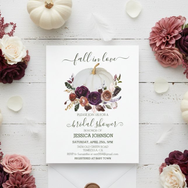 Autumn Floral Pumpkin Boho Bridal Shower Budget  (Creator Uploaded)