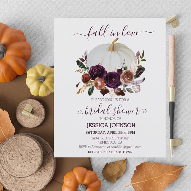 Autumn Floral Pumpkin Boho Bridal Shower Budget  (Creator Uploaded)