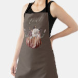 Autumn floral pumpkin brown, terracotta, plumb  apron<br><div class="desc">Autumn Watercolor pumpkin with floral accents in plumb purple,  cream,  terracotta and chocolate brown with a touch of eucalyptus. Super cosiness and warmth in this fall colour combination.</div>