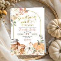 Autumn Floral Pumpkin Latte Brewing Baby Shower