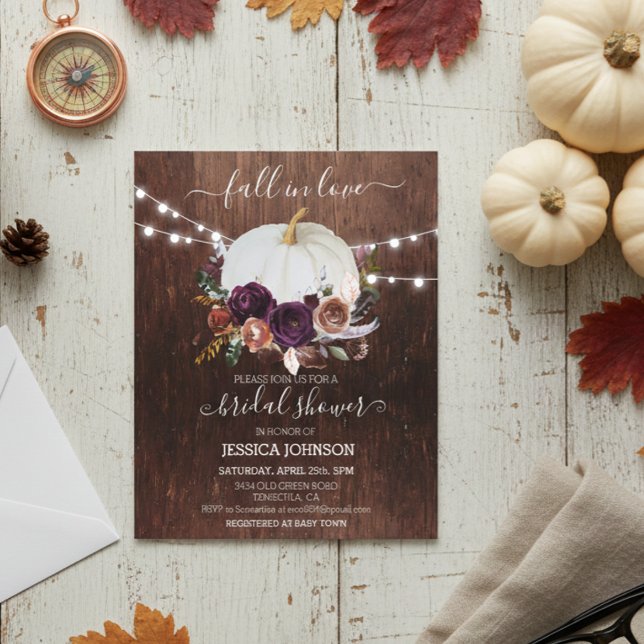 Autumn Floral Pumpkin Wood Bridal Shower Budget (Creator Uploaded)
