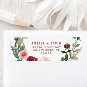 Autumn Floral Rose Gold Light Wedding