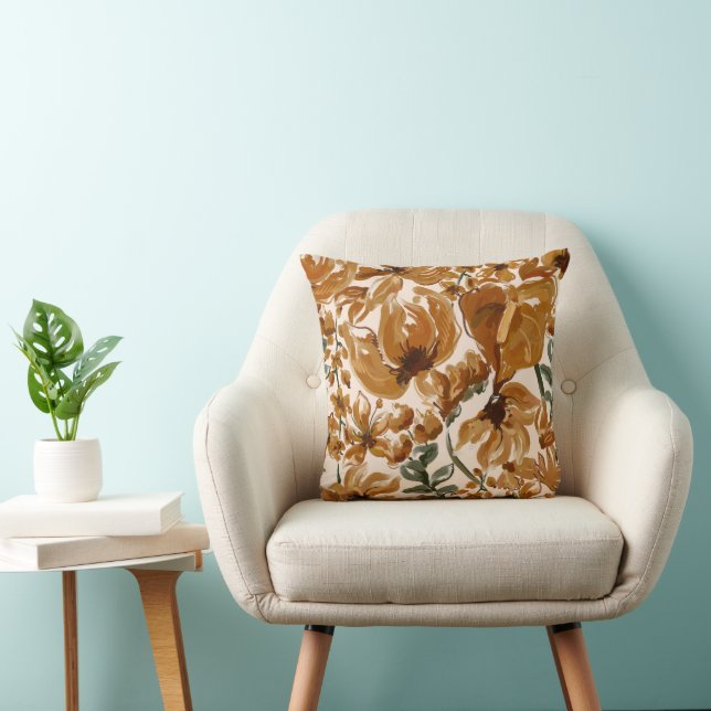 Autumn Floral Rustic Pattern  Cushion (Chair)