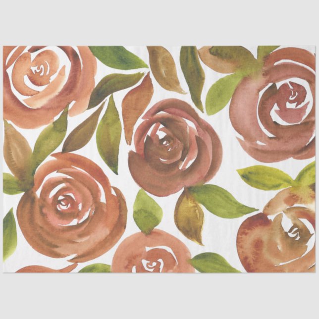Autumn Floral Series Design 5 Tissue Paper (Front)