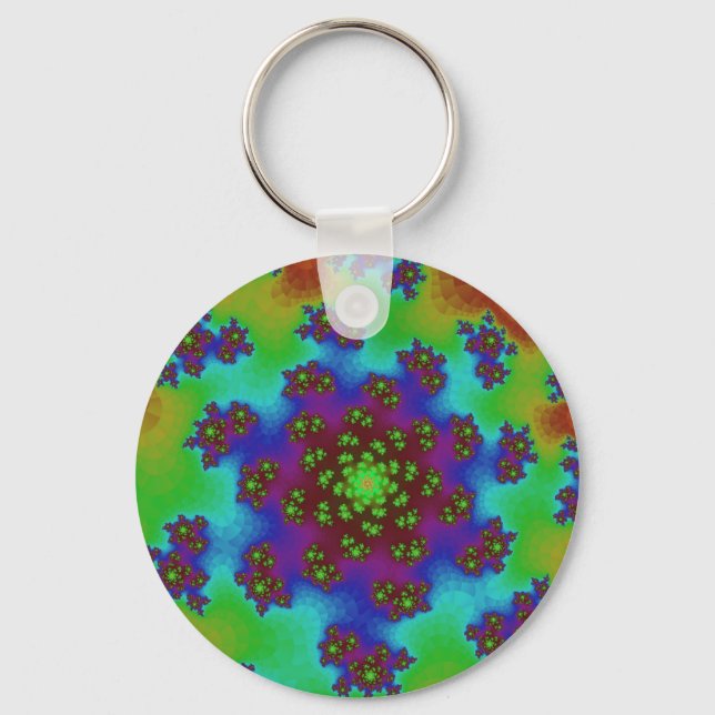 Autumn Floral Sprinkles Key Ring (Front)