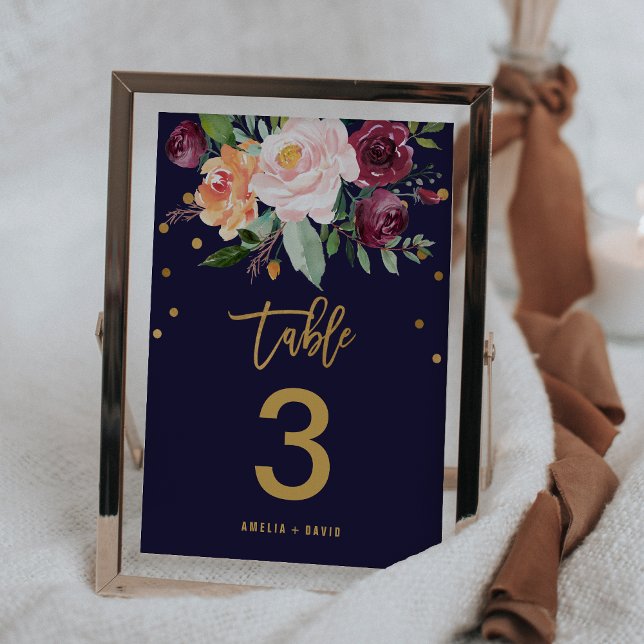Autumn Floral Table Number (Creator Uploaded)