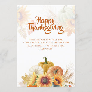 Autumn Floral Thanksgiving Greeting Card