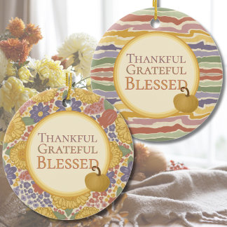 Autumn Floral Thanksgiving Ornament – Hostess Gift