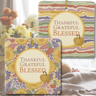 Autumn Floral Thanksgiving Ornament – Hostess Gift