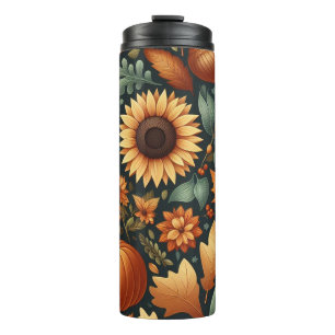 Autumn Floral Thermal Tumbler