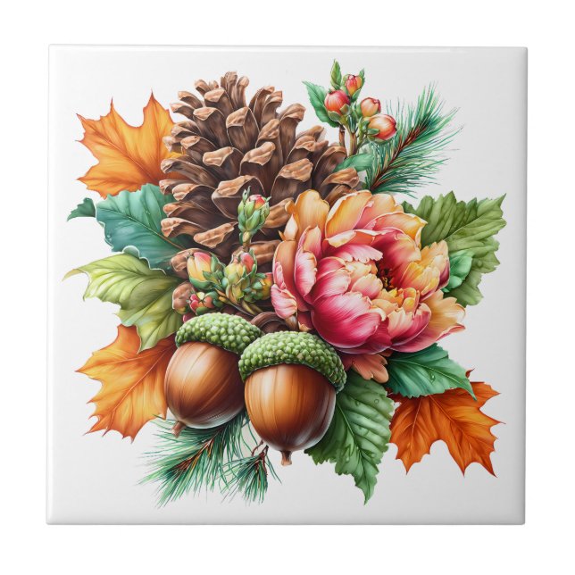 Autumn Floral Tile (Front)