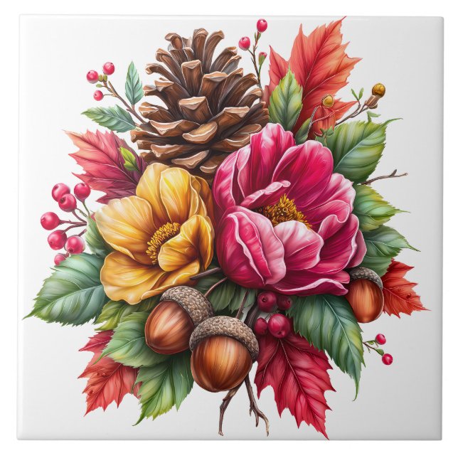 Autumn Floral Tile (Front)