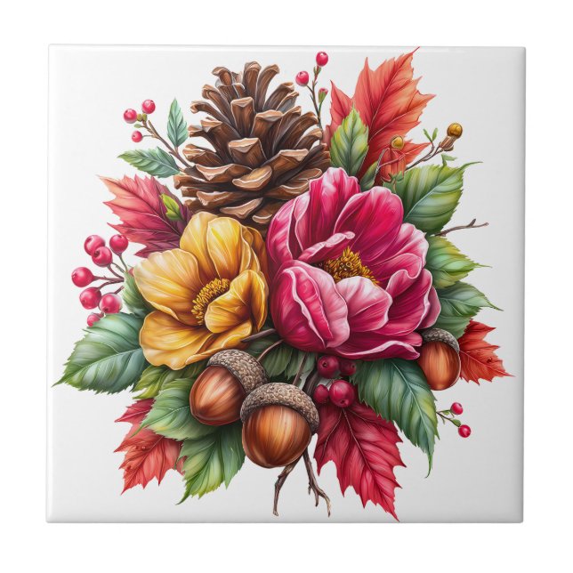 Autumn Floral Tile (Front)