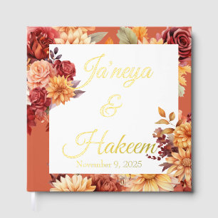 Autumn Floral Wedding Guest Book
