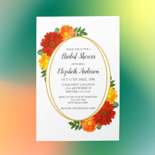 Autumn Florals Bridal Shower Invitation