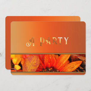 Autumn Florals Invitation 