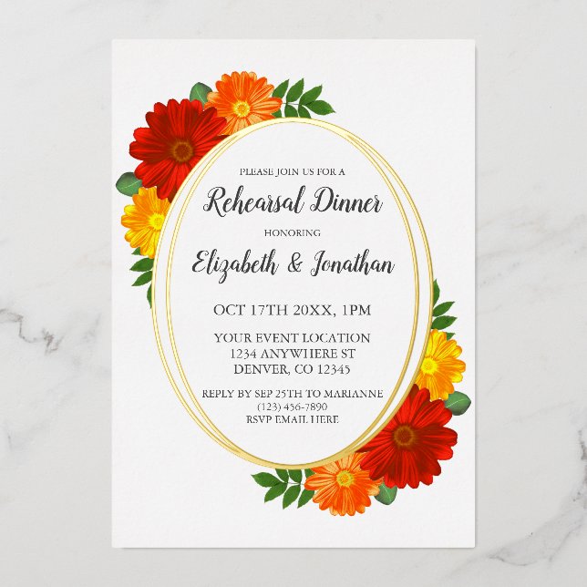 Autumn Florals Rehearsal Dinner (Front)