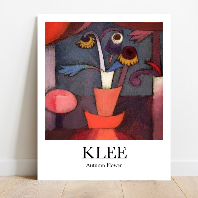 Autumn Flower by Paul Klee Poster (Klee's vibrant Autumn Flower: Decorate your home with this iconic masterpiece!)