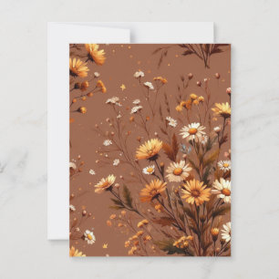 Autumn Flower Cottagecore Botanical Floral Rustic Postcard