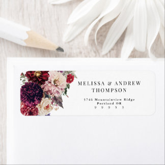 Autumn Flower Dahlia  Return Address