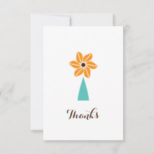Autumn Flower Thank You Card