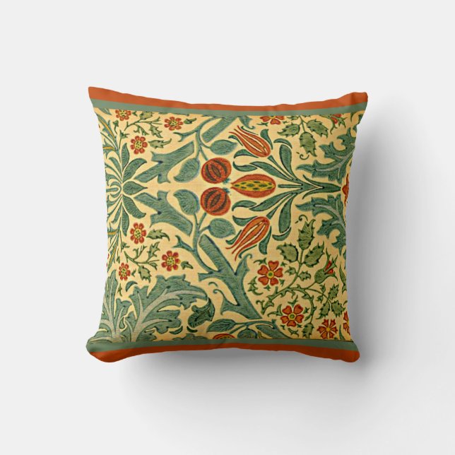 Autumn Flower, vintage floral pattern Cushion (Front)