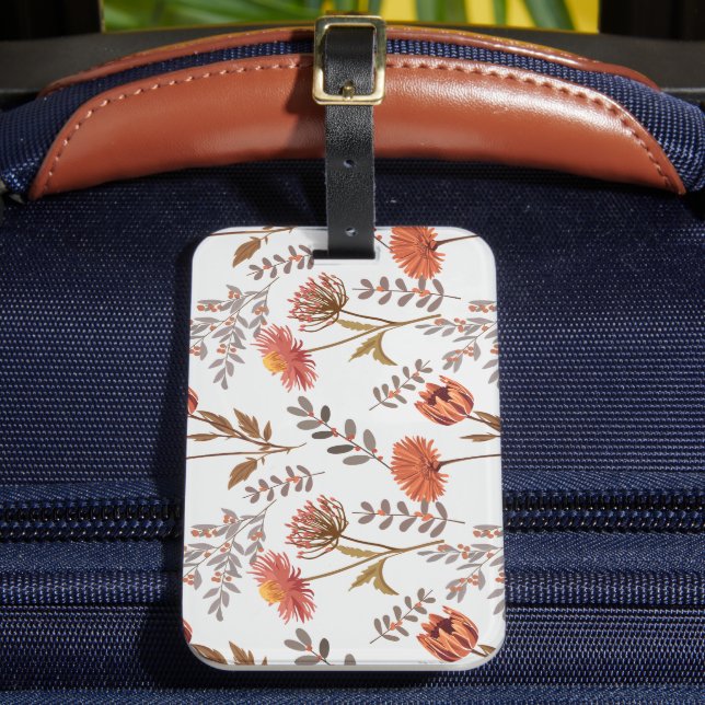 autumn flowering luggage tag (Front Insitu 2)