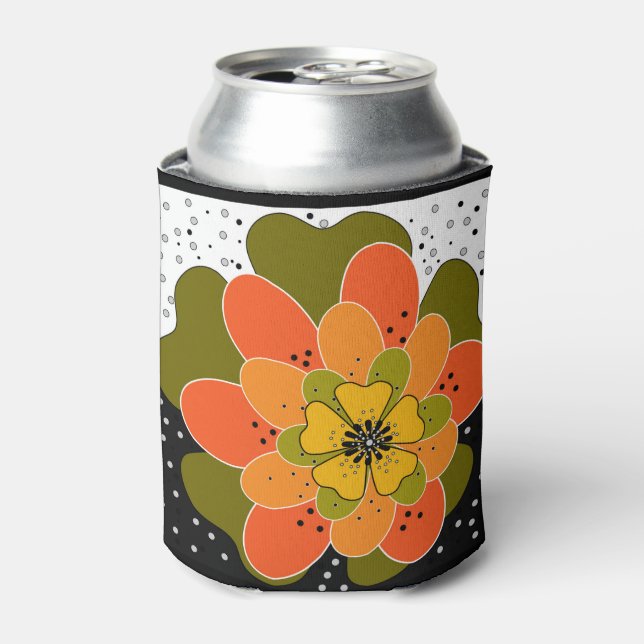 Autumn flowers, autumn, flower, illustration throw can cooler (Can Front)